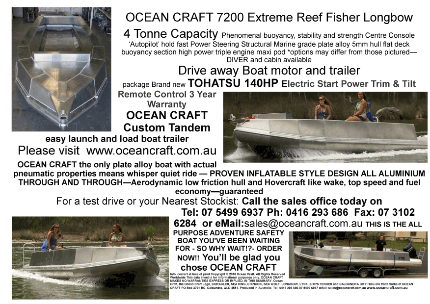 OCEAN CRAFT 7200 Reef Fisher BMT package deal