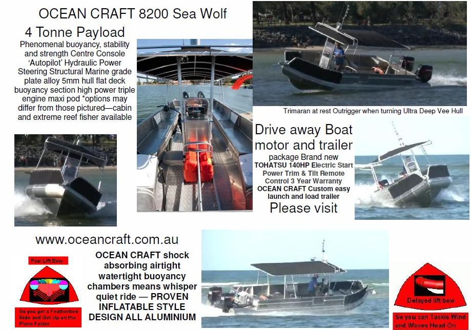 OCEAN CRAFT 8200 Sea Wolf 8.2 Metre Reef Fisher Water Taxi Dive Charter Boat