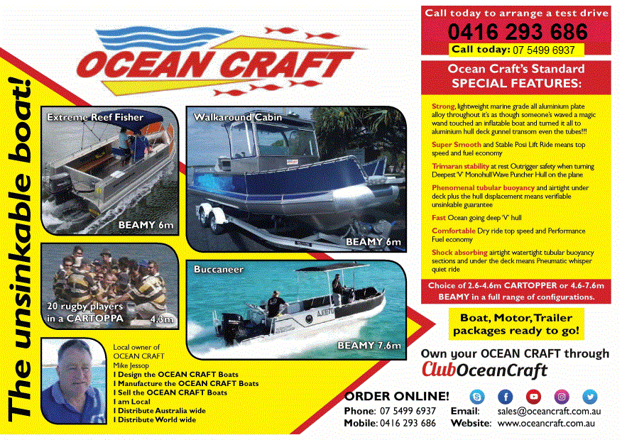Click here for OCEAN CRAFT Latest Feature Article Newsletter and Update
